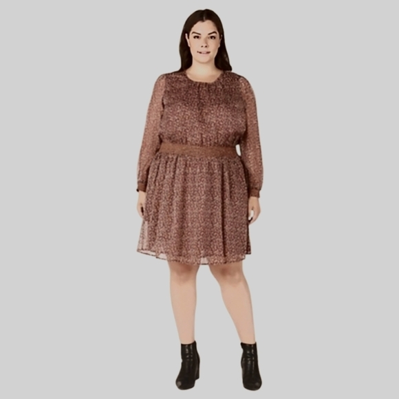 NEW Dex Printed Blouson Mini Dress - Picture 1 of 11